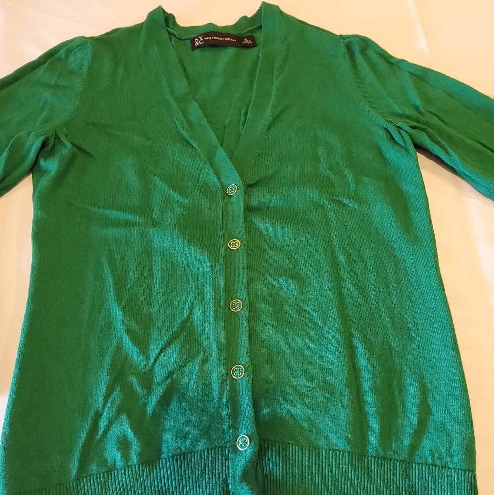 New York & Co Green cardigan